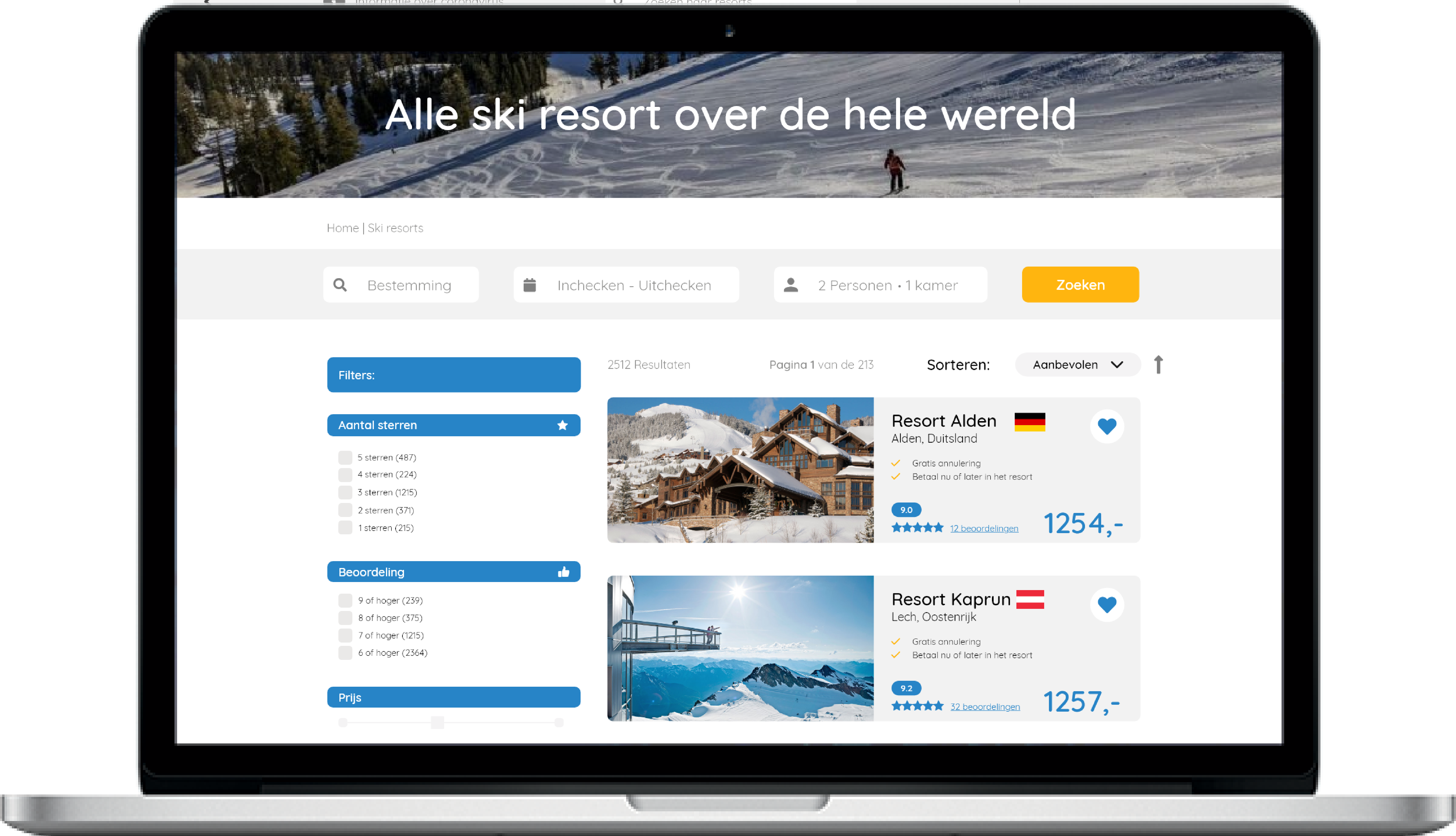 snowytrips-website-prototype-filteren&sortren-laptop-preview